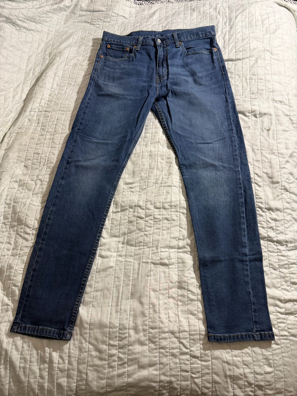 Levi's Men's Straight Jeans in Dark Blue Denim